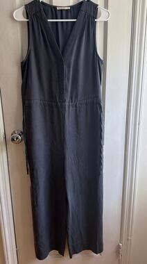 Marine Layer Size S Gray Tieback Button Front Romper
